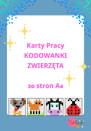Karty pracy — kodowanki, zwierzęta