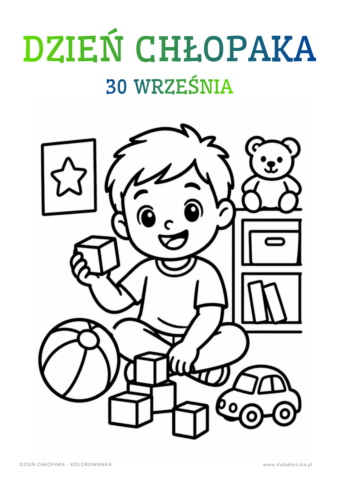 Kolorowanka na Dzień Chłopaka