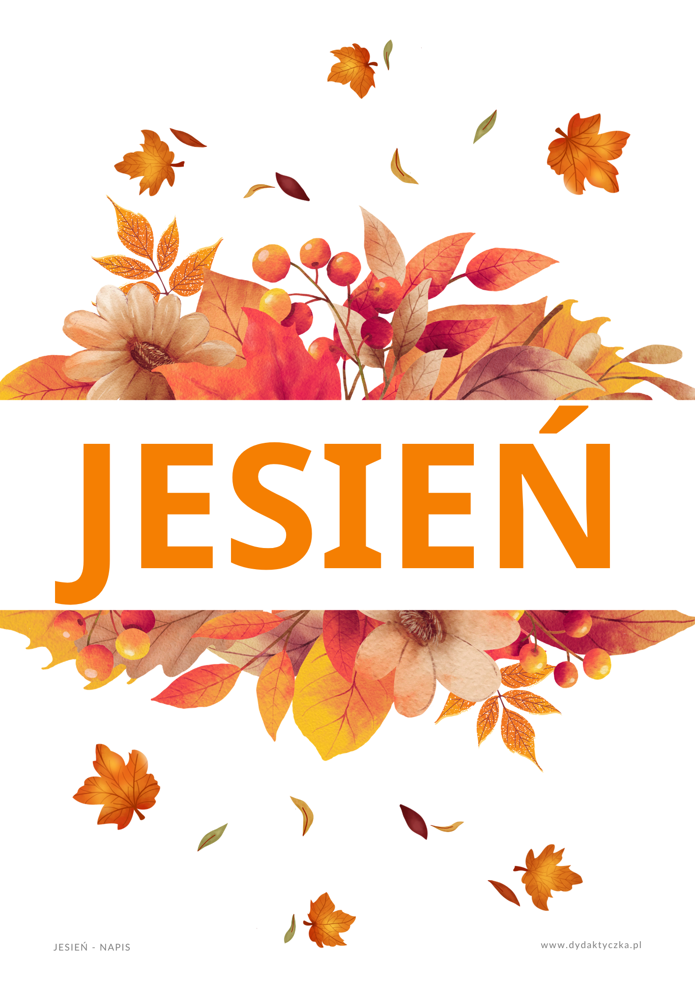 Napis JESIEŃ A4 na Dzień Jesieni