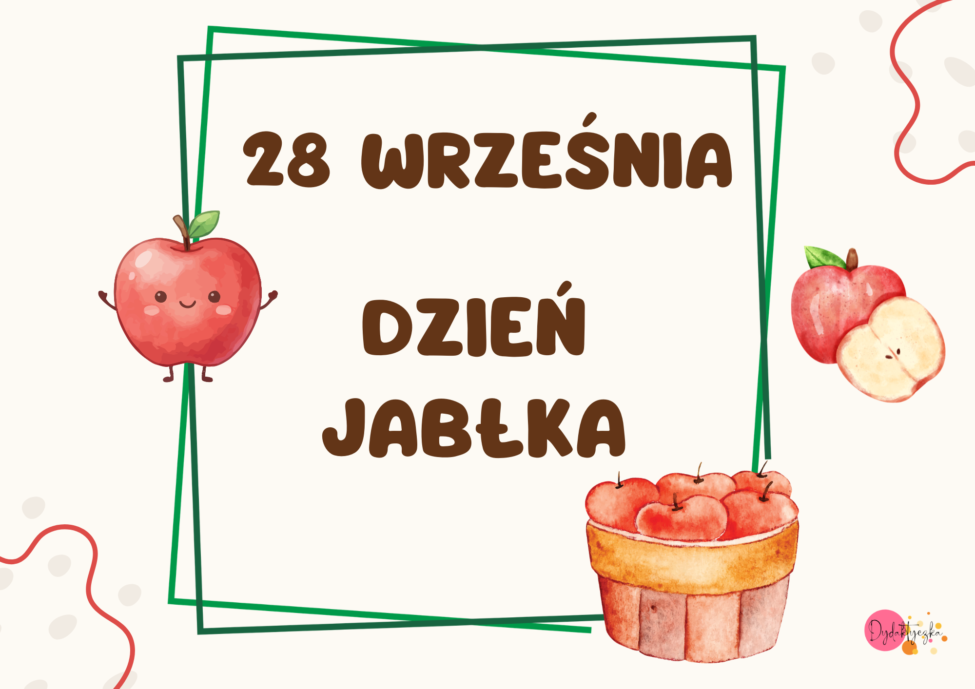 Plakat Dzień Jabłka w przedszkolu